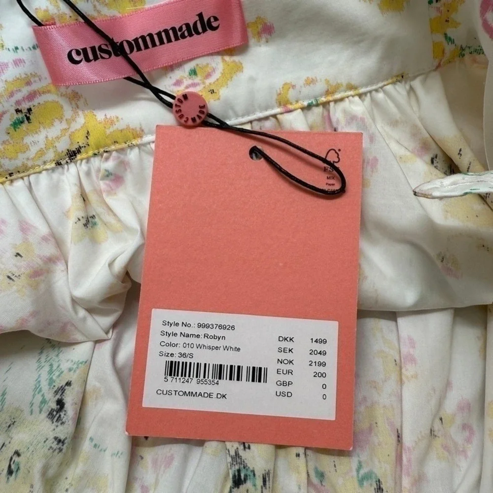 NWT Custommade Floral Tiered‎ Mini Skirt Sz Sm Ruffle Hem Cottage Fairy Coquette
